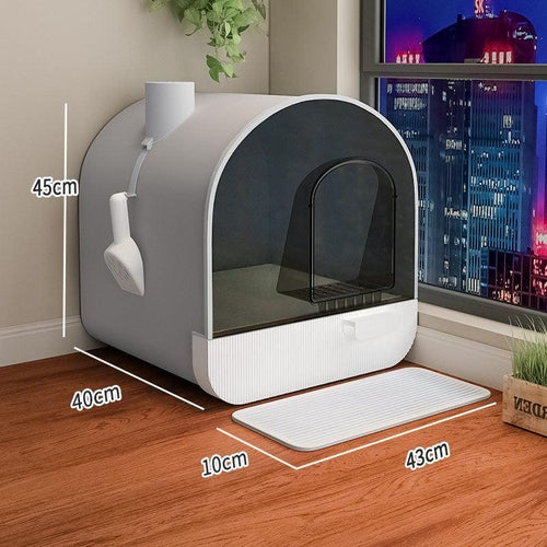 Ultimate Odor-Free Enclosed Cat Litter Box With Smart Features