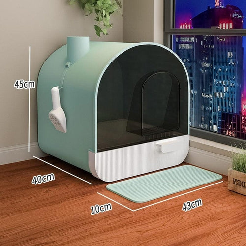 Ultimate Odor-Free Enclosed Cat Litter Box With Smart Features